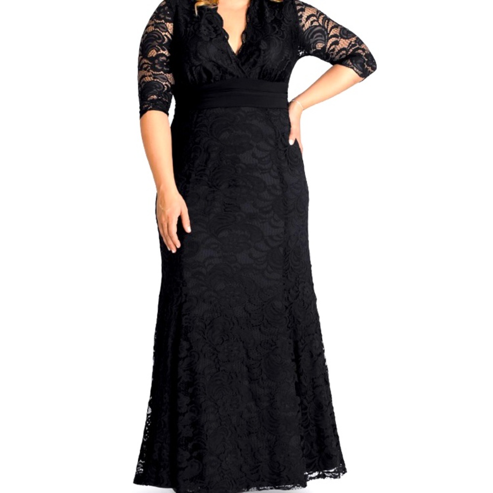 Kiyonna Screen Siren Black Lace Gown!